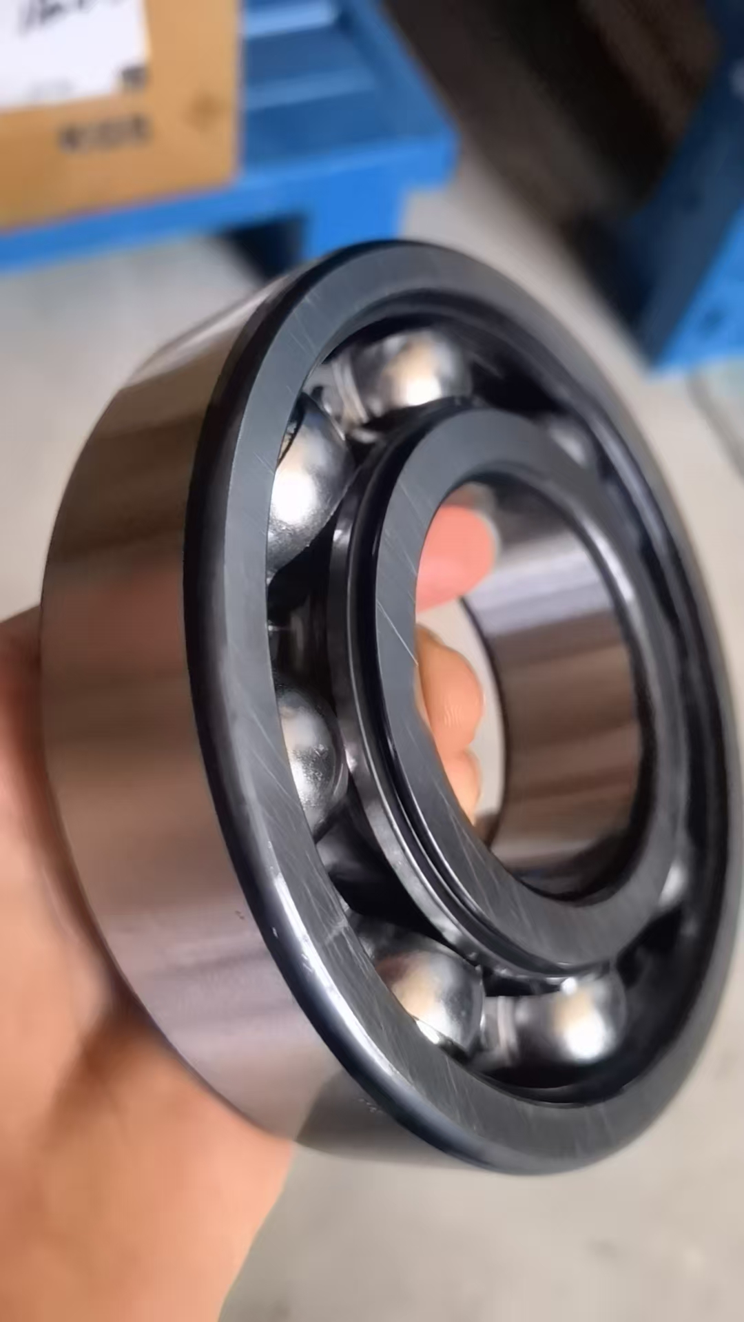 Deep groove ball bearing close view